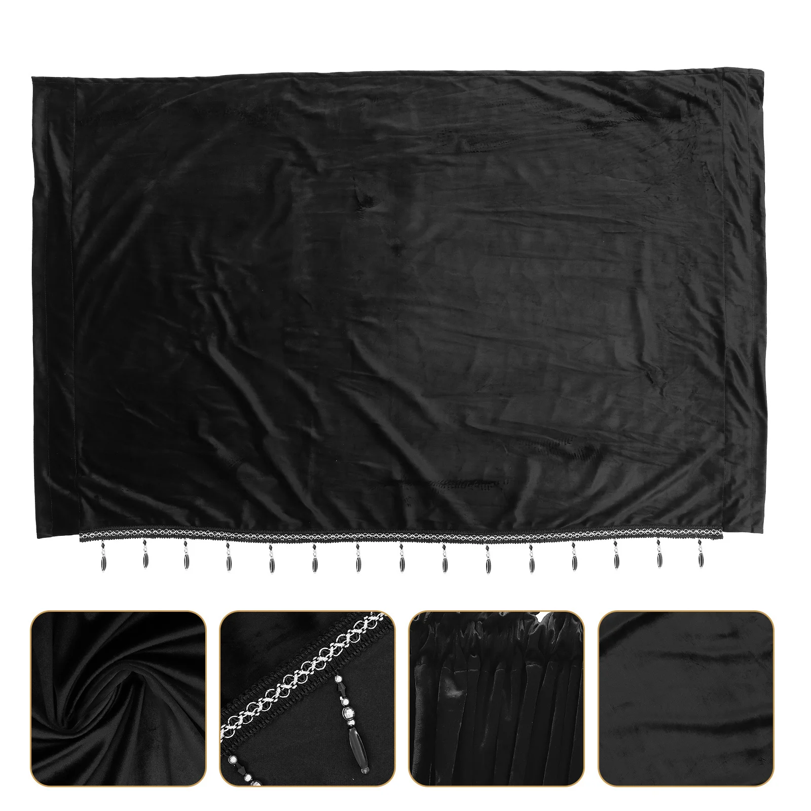 Exquisite Fringed Curtain Lint Material Decorative Short Curtain for Kitchen Dining Room Window Decor Chic Window Decor