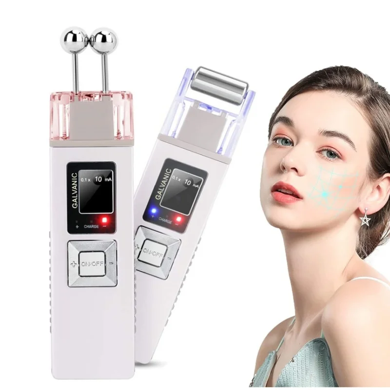 

Galvanic Skin Firming Machine Microcurrent Facial Device Face Lift Massager Roller for Skin Care Anti-Aging Home Beauty Salon