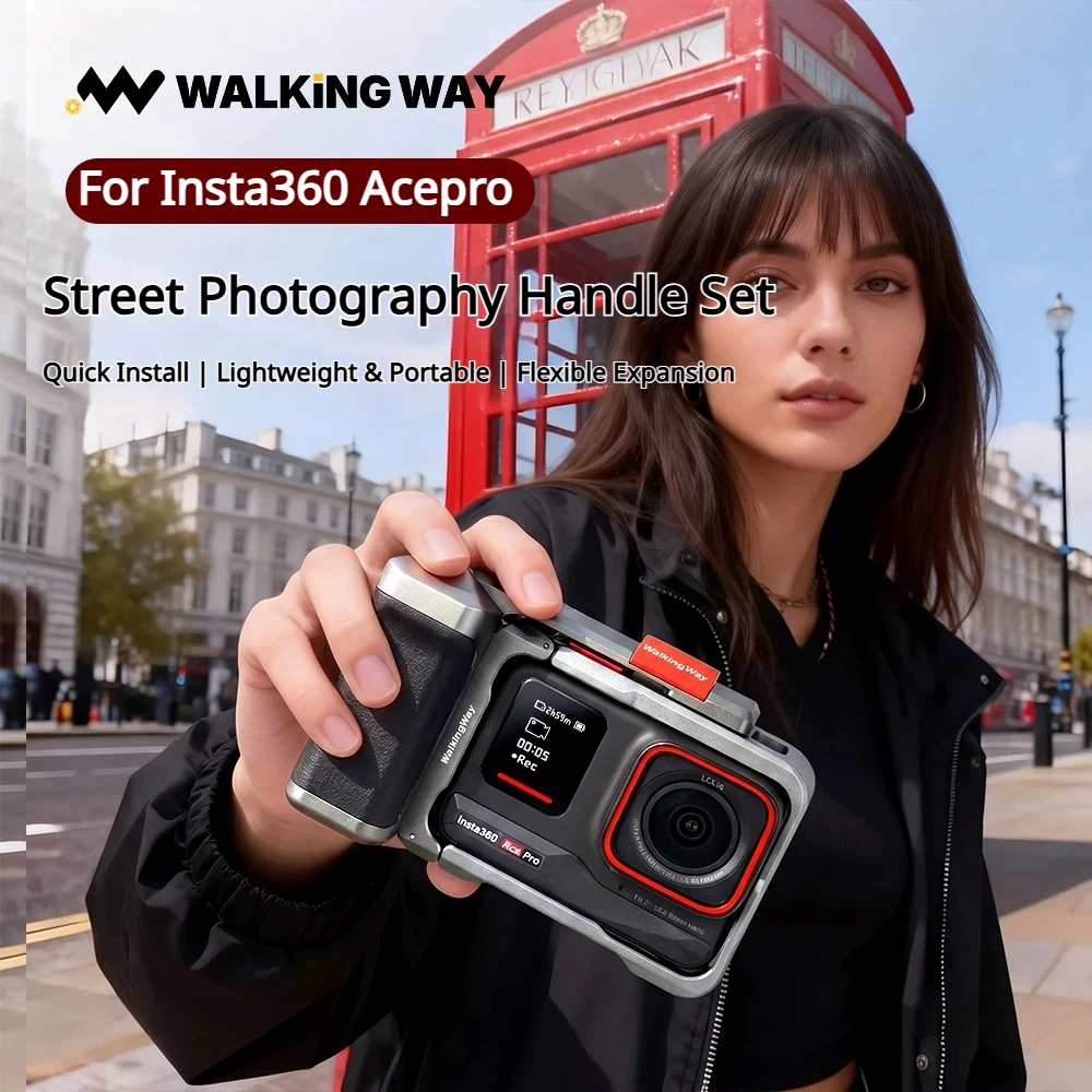 WalkingWay Street Photography Handle Set Applicable To Insta360 Ace Pro2 Protect Shell Magnetic Quick Release Camera Accessories