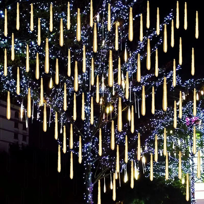

30cm/50cm LED Meteor Shower Lights US Plug 8Tubes Meteor Lights Christmas Festoon Lights Fairy Garland Garden Holiday Decoration