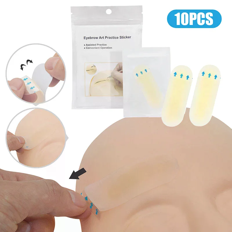 Transfer Eyebrow Skin Sticker Tattoo Real Operation Practice Permanent Silicone Tattoo Training Supplies Eyebrow Protection