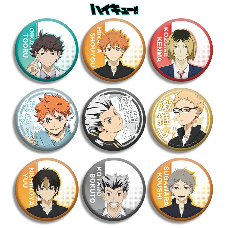 Pallavolo Anime periferiche costumi Badge Shoyo Tobio Kageyama Kei Tsukishima Kotaro Bokuto puntelli Cosplay decorazione zaino