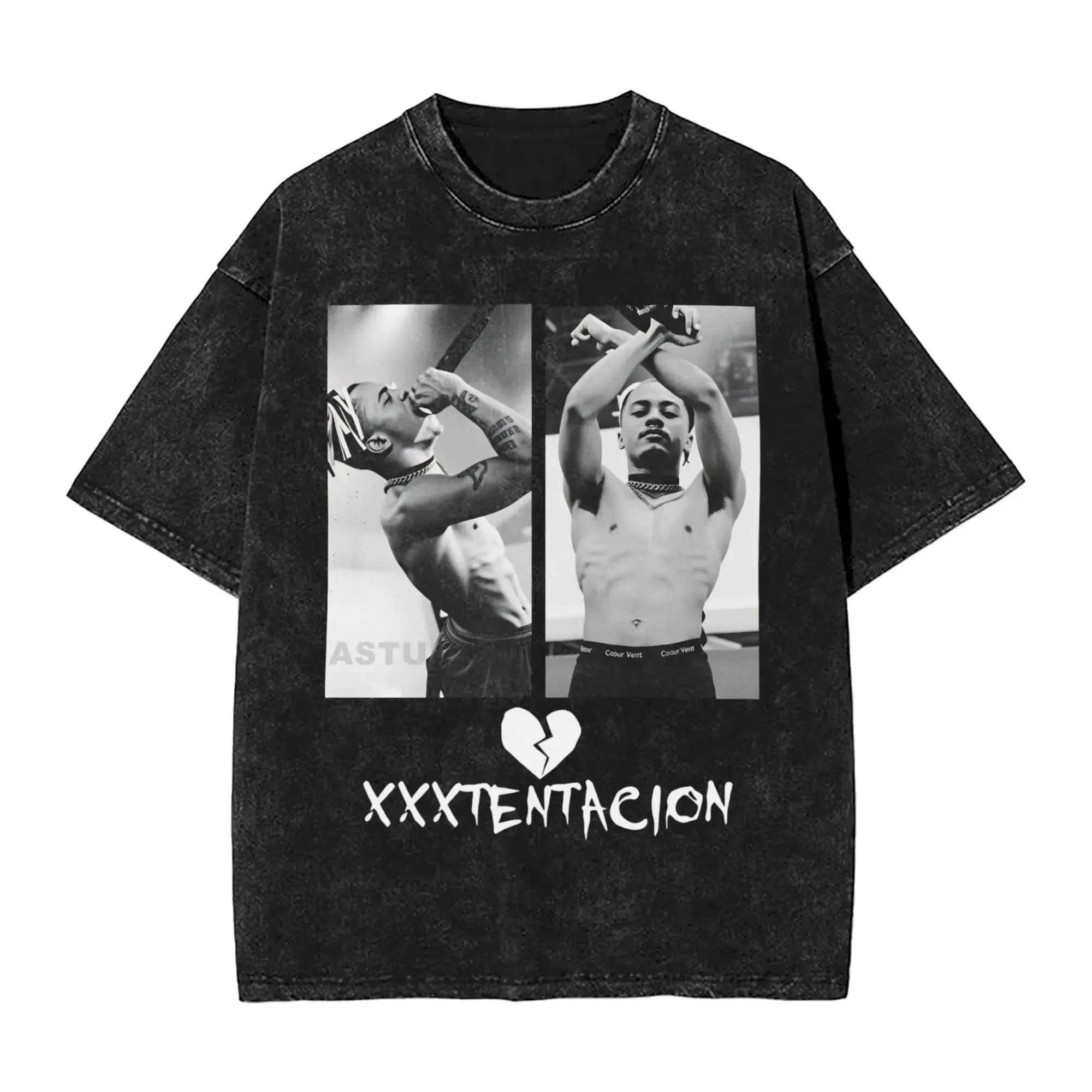Custom Top Hot Remembering XXXTentacion Graphic Print T-shirt Men Women Vintage Washed Cotton Summer New Tee Harajuku