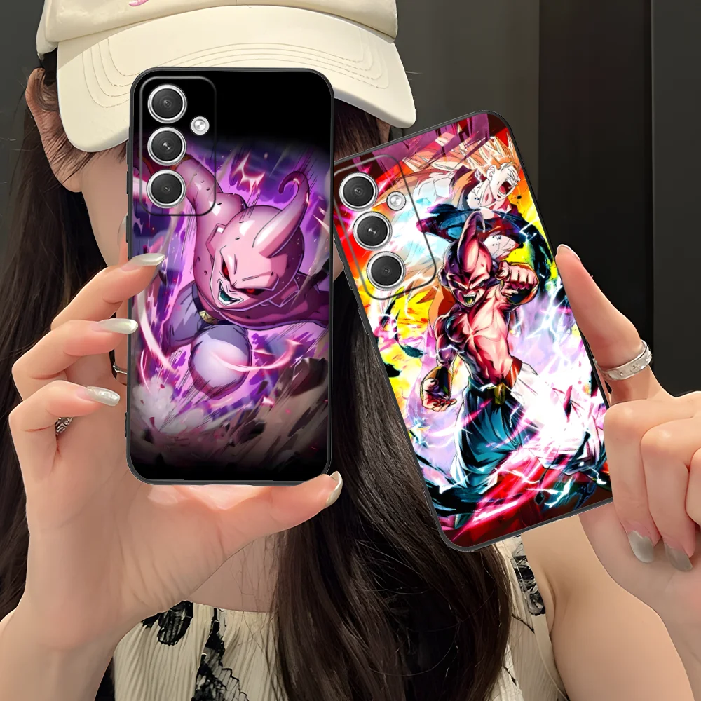 Dragon Majin Buu Phone Case for Samsung Galaxy S24 S23 S22 S21 S20 S10 S9 Plus FE Ultra Lite Black Cellphones Smartphone