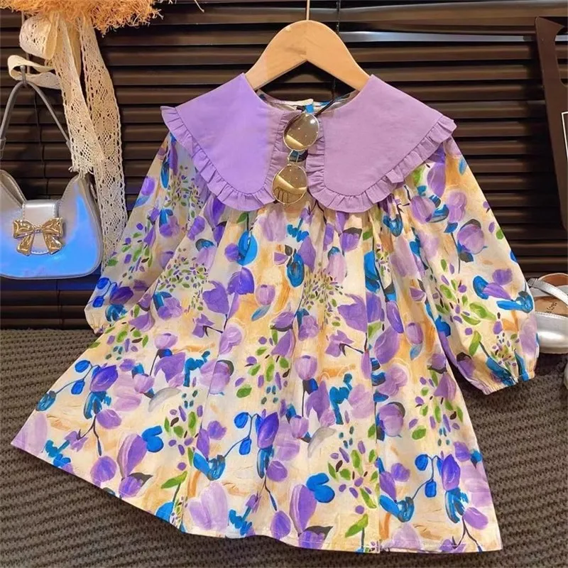 

Летние пляжные платья для девочек 2024, детское хлопковое модное платье для малышей, одежда принцессы, Детский костюм на день рождения, костюм для малышей 6 7