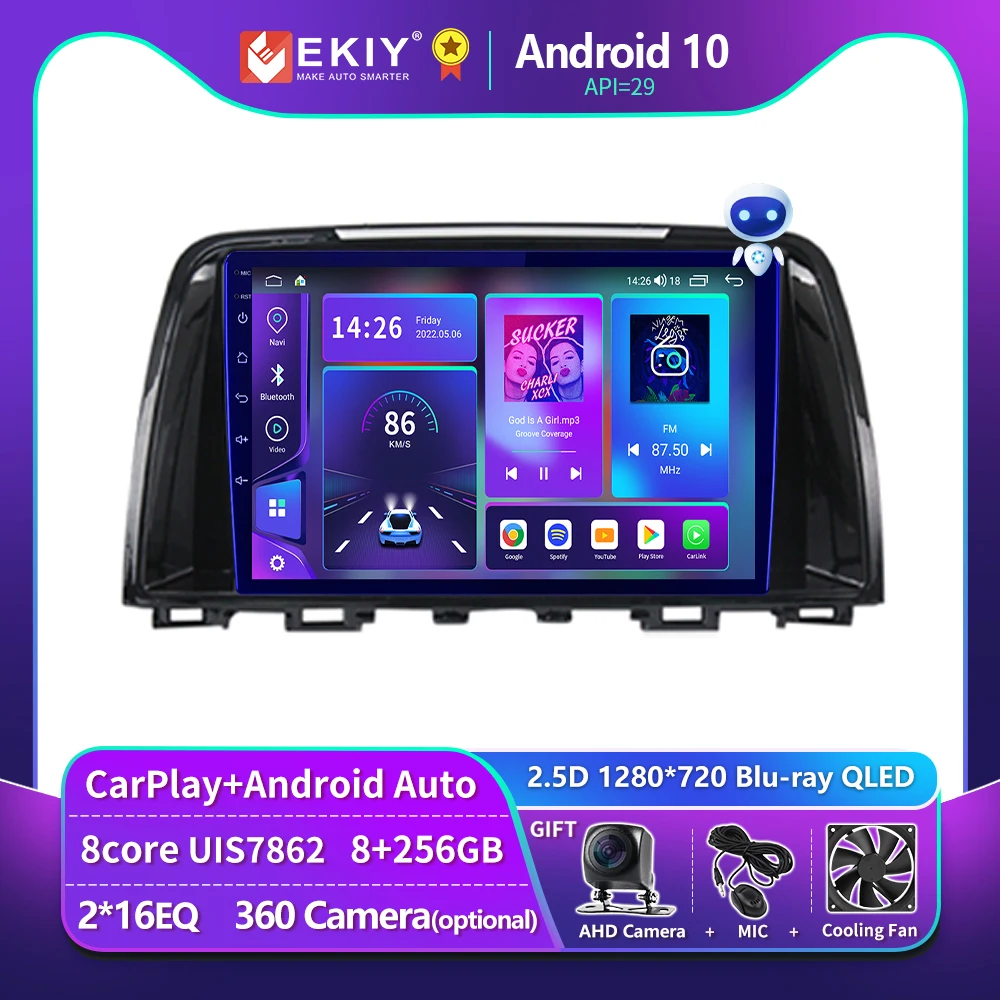 

EKIY T900 For Mazda 6 GJ Atenza 2012 - 2017 Car Radio Multimedia Navi GPS 2Din Wireless Android Auto Carplay Receiver DVD Stereo