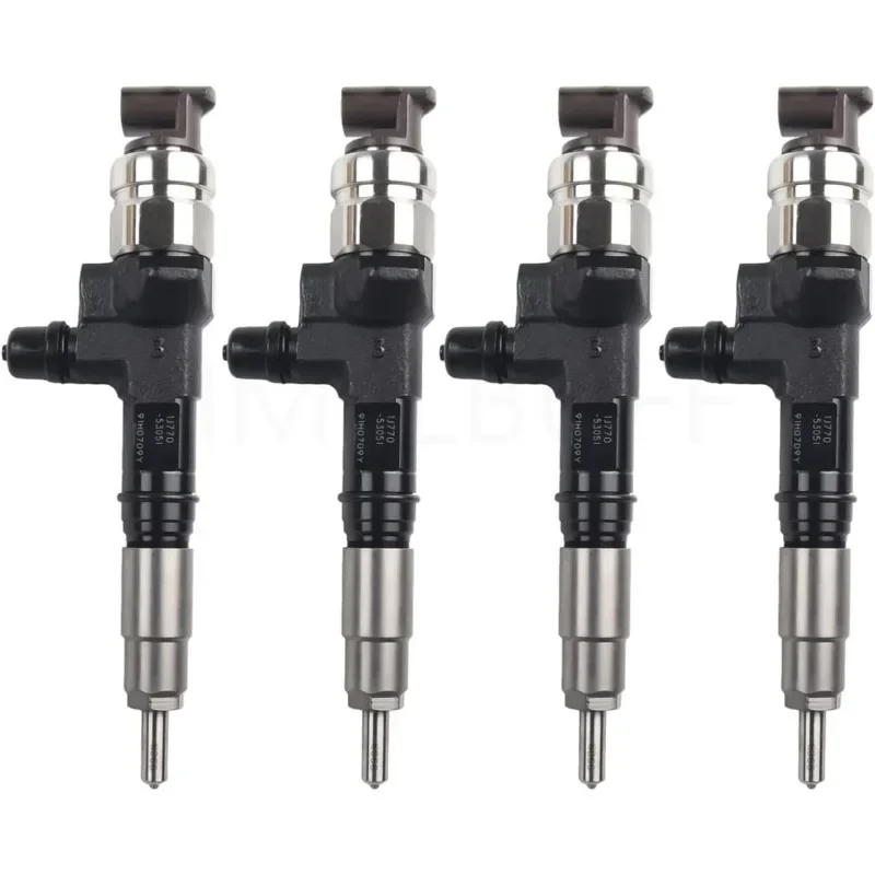 4-Pack Common Rail Diesel Fuel Injector 1J770-53075 1J77053075  for Kubota V3307-CR-TE4 3.3L Engine M6060 M6060HDC  Tractor