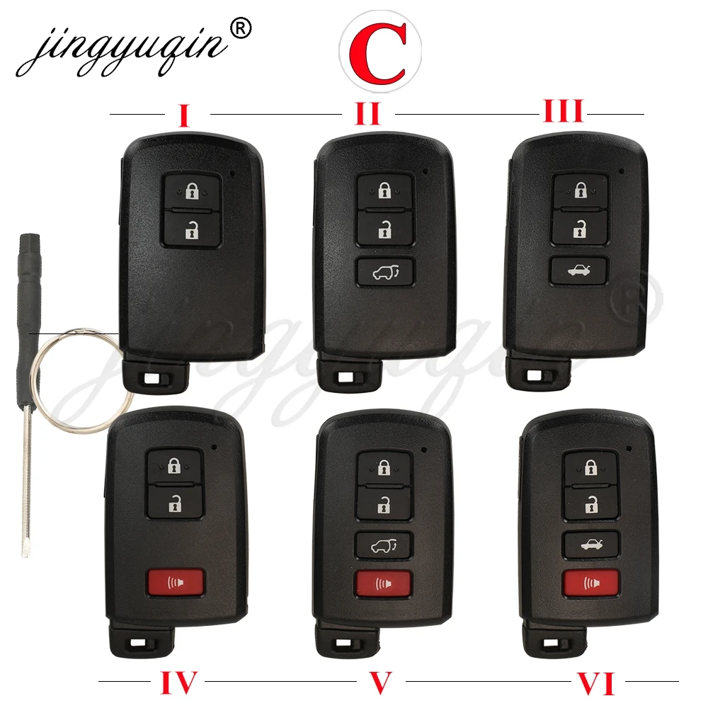 Universal Car Key Shell Case Fob for Toyota Corolla RAV4 Camry Yaris Land Cruiser Prius Highlander Crown Lexus VVDI KD Lonsdor