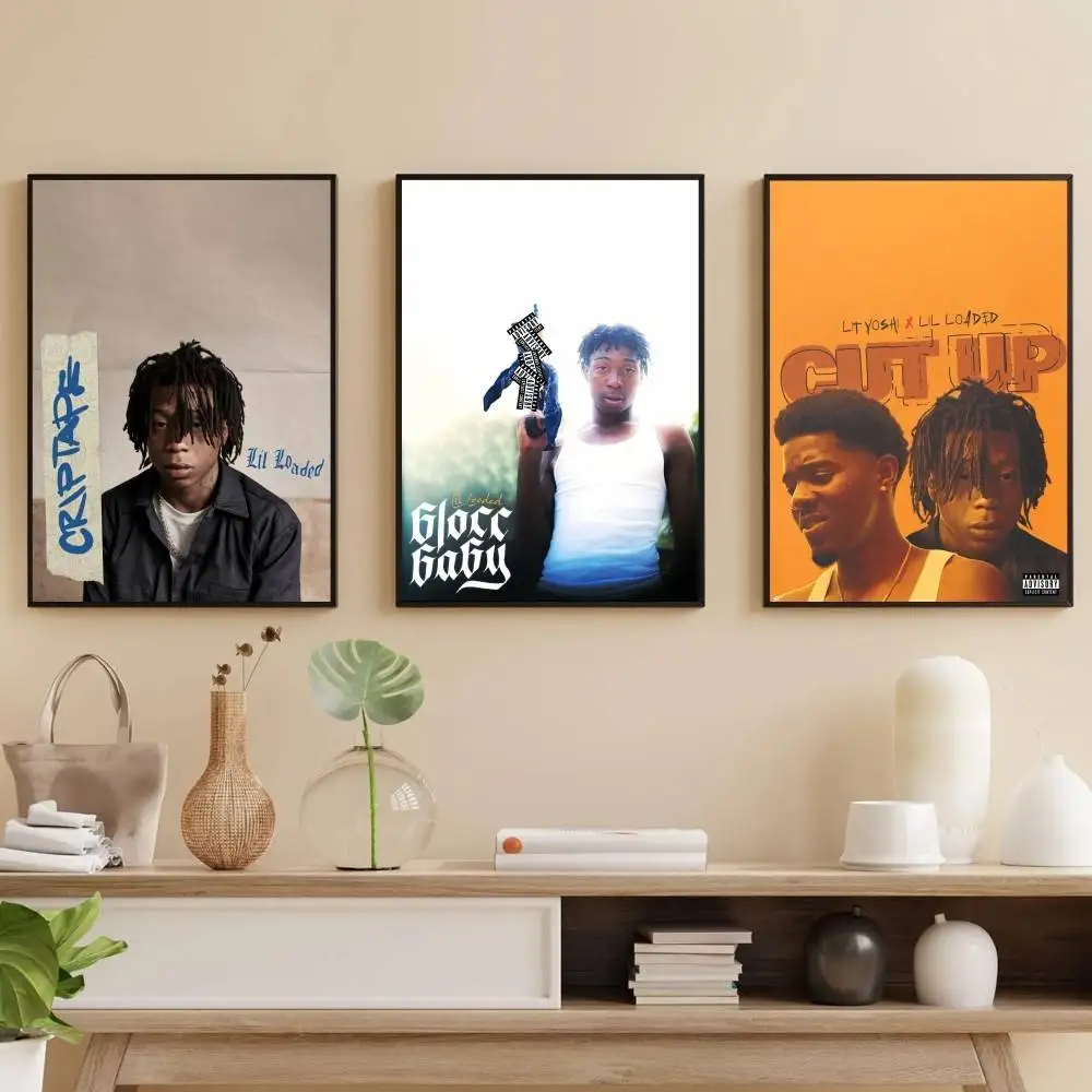 

Lil L-Loaded Rapper Poster Self-adhesive Art Waterproof Paper Sticker Coffee House Bar Room
