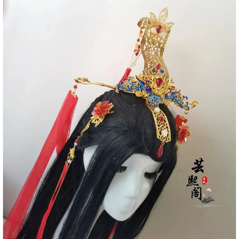 DY20 أنيمي السماء المسؤولين نعمة شيه ليان تأثيري أغطية الرأس Xielian HuaCheng تأثيري عظمه الذي يمتع الآلهة Headwea
