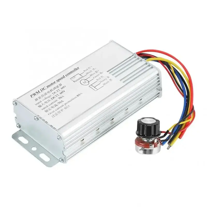 Adjustable Drive PWM Motor Regulator 70A 4000W Speed Controller DC 12V-60V Speed Control Regulator High Quality