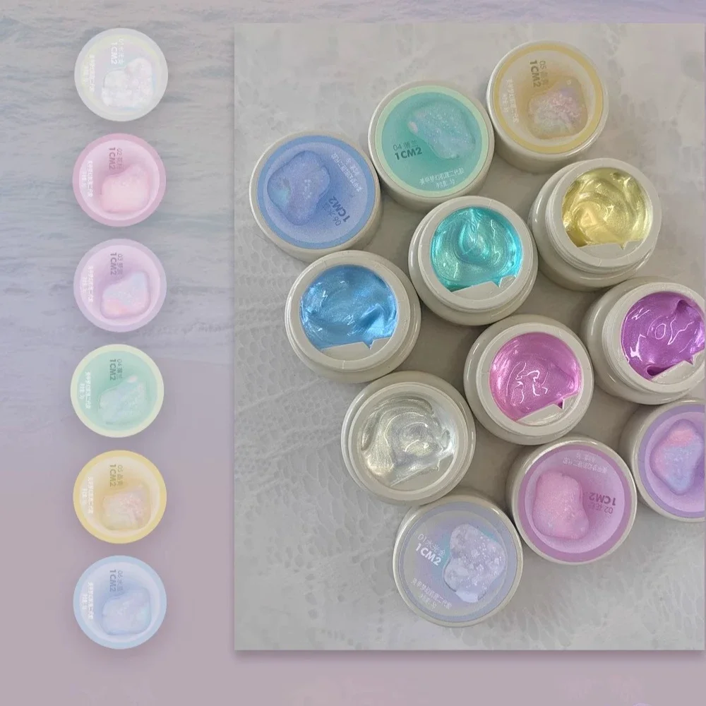 Żel do paznokci 3D Sculpture Painting, ulepszony, solidny, rzeźbiący, perłowy kremowy lakier żelowy, efekt Aurora, malowane kwiaty, narzędzie do manicure.