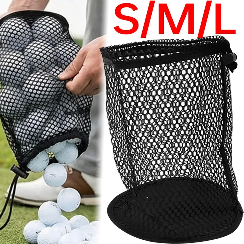 

Спортивная сумка для хранения мячей, дышащий сетчатый органайзер на шнурке для тенниса, гольфа, пинг-понга, мячей, портативный прочный полиэстер, 3 размера