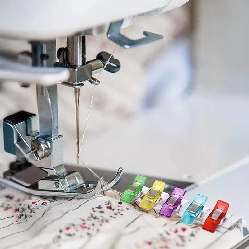 50 Stück Bunte Nähclips Mehrzweck BPA-freie Kunststoffclips für Stricken, Häkeln, Nähen, Heimwerkerzubehör – Detail 13