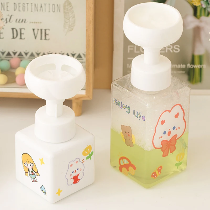 Flower Foam Bubble Bottle Creative Press Sub Bottle Lovely Bathroom Lotion Bath Gel Hand Sanitizer