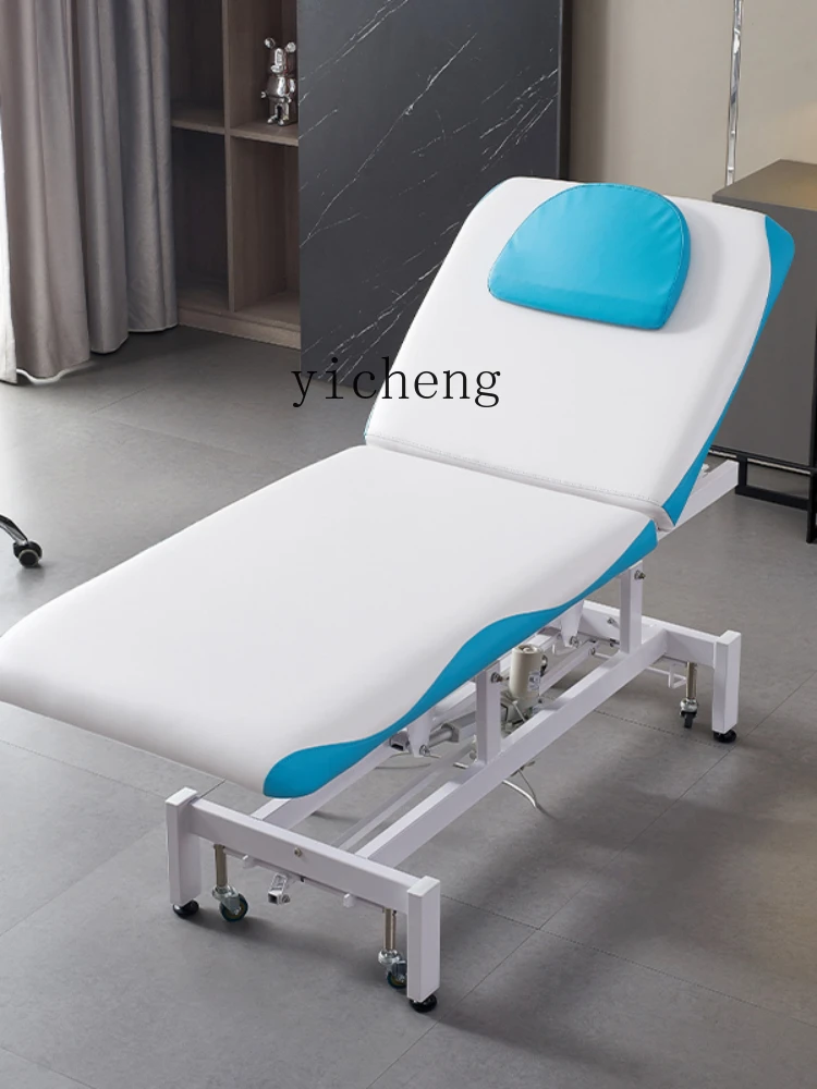 XL Electric Lift Beauty Care Bed Spinal Treatment Massage Belt Face Hole Tattoo Injection Bed