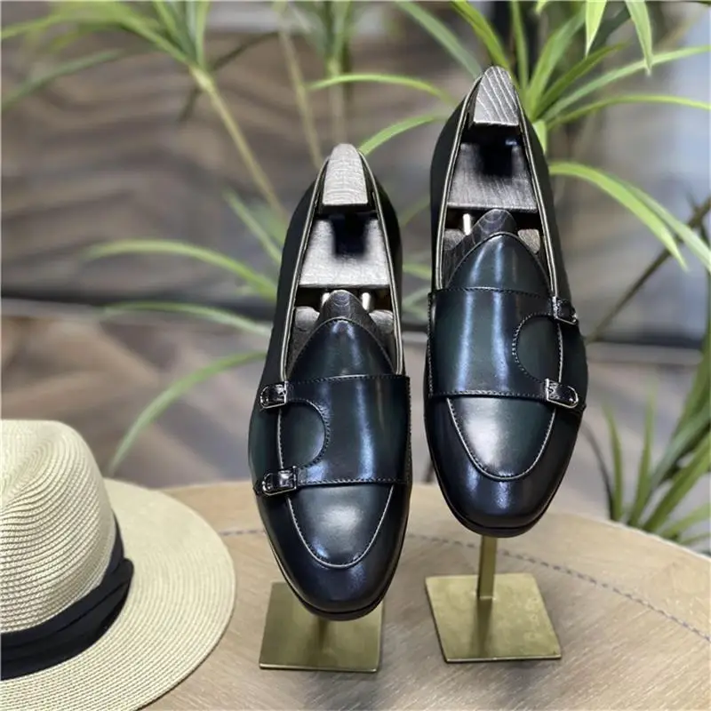 

New Men Casual Shoes Breathable Real Leather Loafers Business Office Flat Shoes For Men Driving Comfortable Slip On Dress Shoes