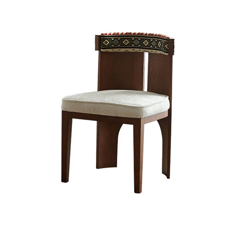 LMM solid wood antique dining chair home backrest homestay surprise quiet wind characteristic chair