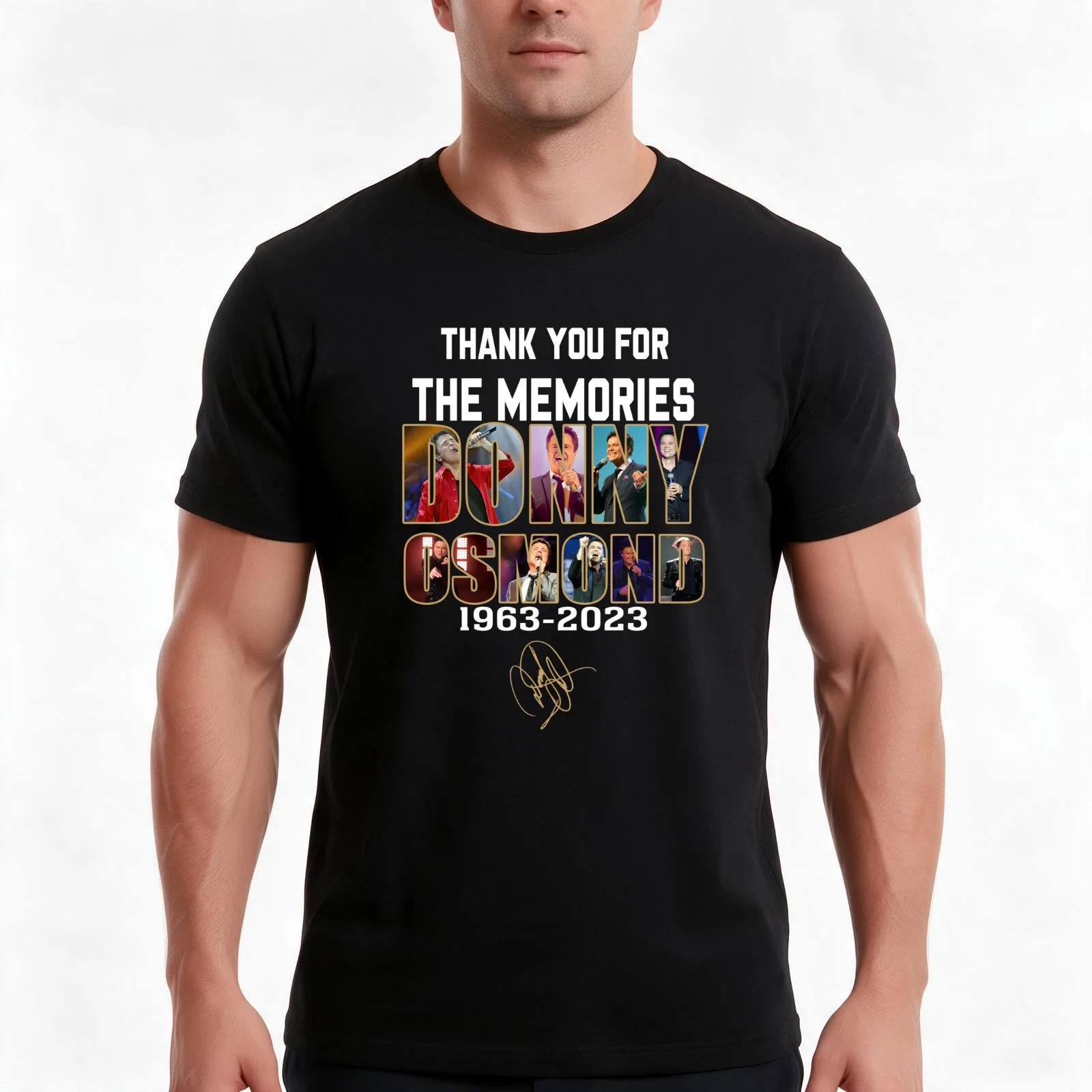 Thank you for the memories Donny Osmond 1963 – 2023 T-Shirt Summer Casual Cotton Tee Oversized Streetwear Tops 100% Cotton