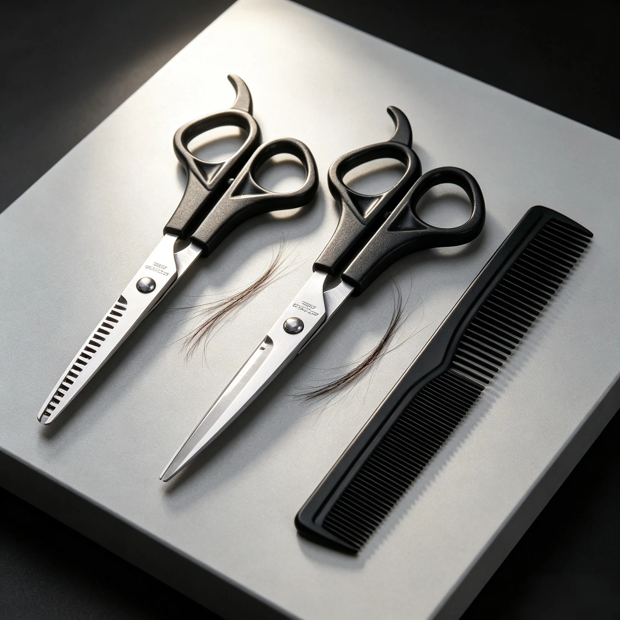 3-teiliges Professionelles Friseur-Scherenset 6 Zoll Haarschneidescheren & Effilierscheren Set mit Haarkamm, Friseur-Salon Haarstyling – Detail 1