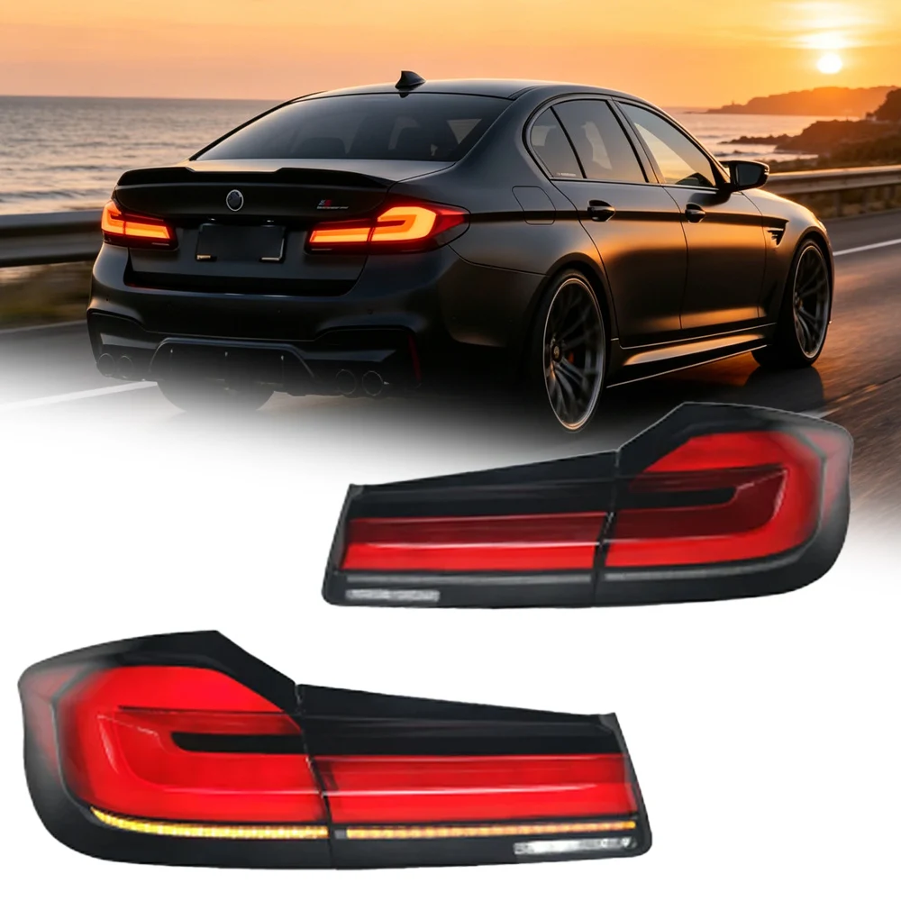 Cra LED-Rückleuchten für M5 5er Serie F90 G30 G38 2017-2020 Rote Heckleuchten LED-Rücklichter Auto-Zubehör