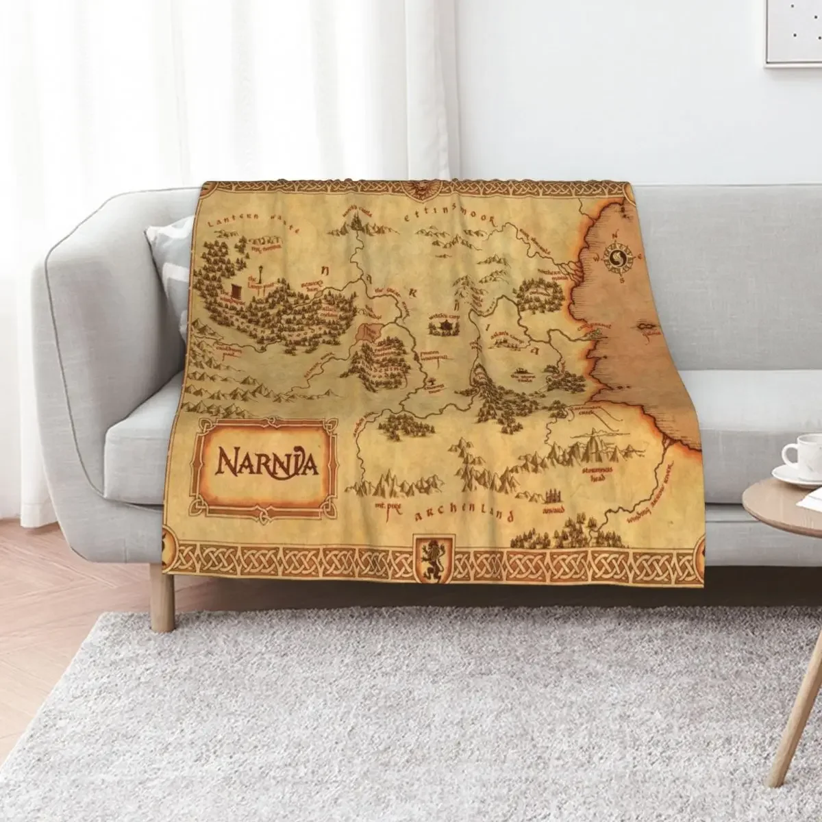 

Chronicles Of Narnia Map Throw Blanket Luxury Throw for babies Polar valentine gift ideas Blankets