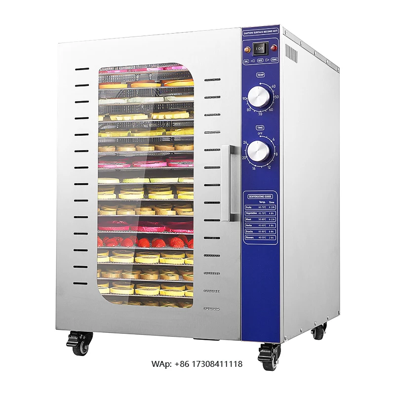 

Commercial 16 Tray Stainless Steel Shrimp Processing Dehydrator Seed Dehydrator