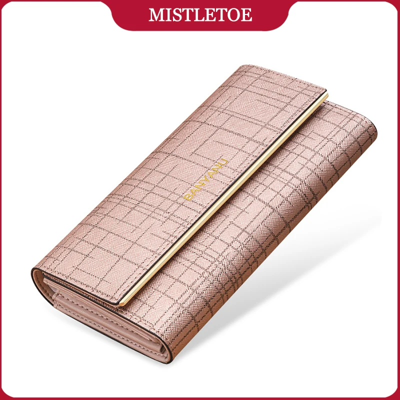 Large Capacity Ladies Long Wallet Cow Genuine Leather Purse Fashion Clutch Bag for Women