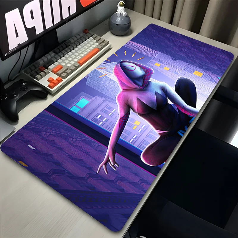 Spider-Woman Gwen Marvel Mouse Pad XXL Anime HD Rubber Keyboard Mousepad Suitable For Office Desk Laptops Gaming Accessories