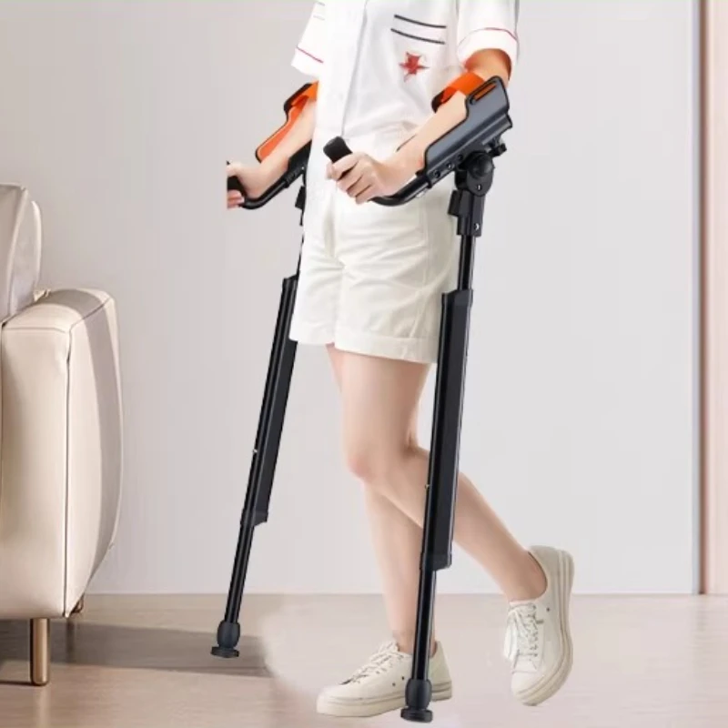 Medical Elbow Crutches, Arms Crutches,Young People Orthopedic Mobility Aids Walking Stick Portable Folding Forearm Crutches Pair