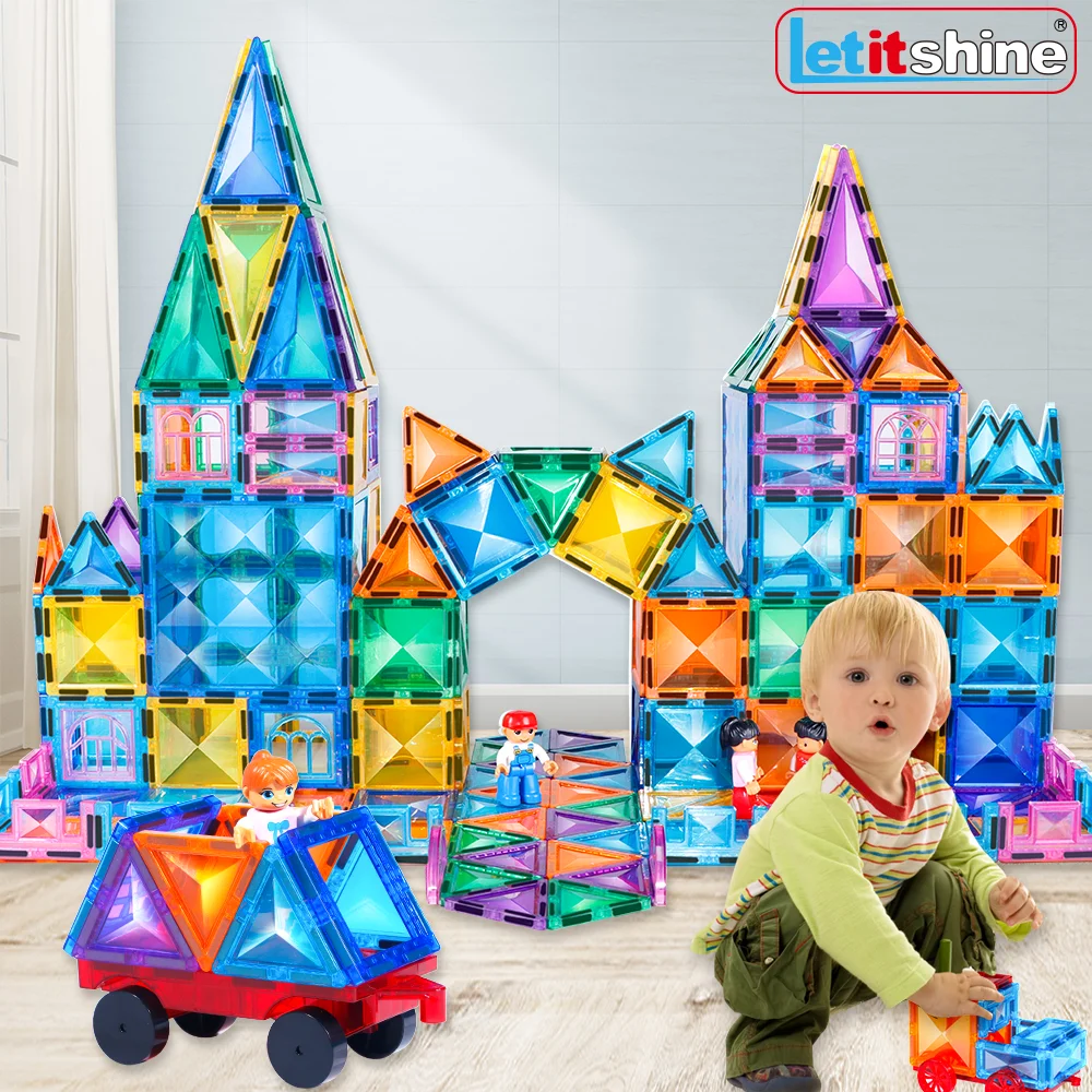 Jouets magnétiques Montessori pour enfants, tige éducative, blocs de construction de développement, carreaux magnétiques, briques de construction, jeu de puzzle pour bébé garçon