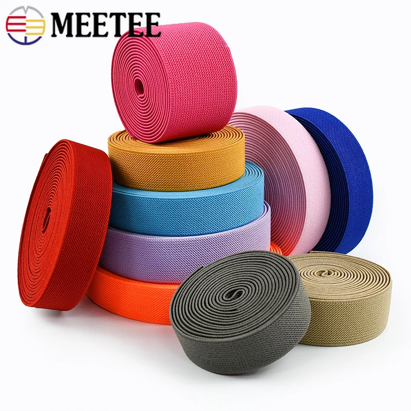 

3/5Meters 20-50mm Colored Elastic Band Trouser Waistband Rubber Bands Belt Underwear Strap Stretch Tape DIY Sewing Accessories