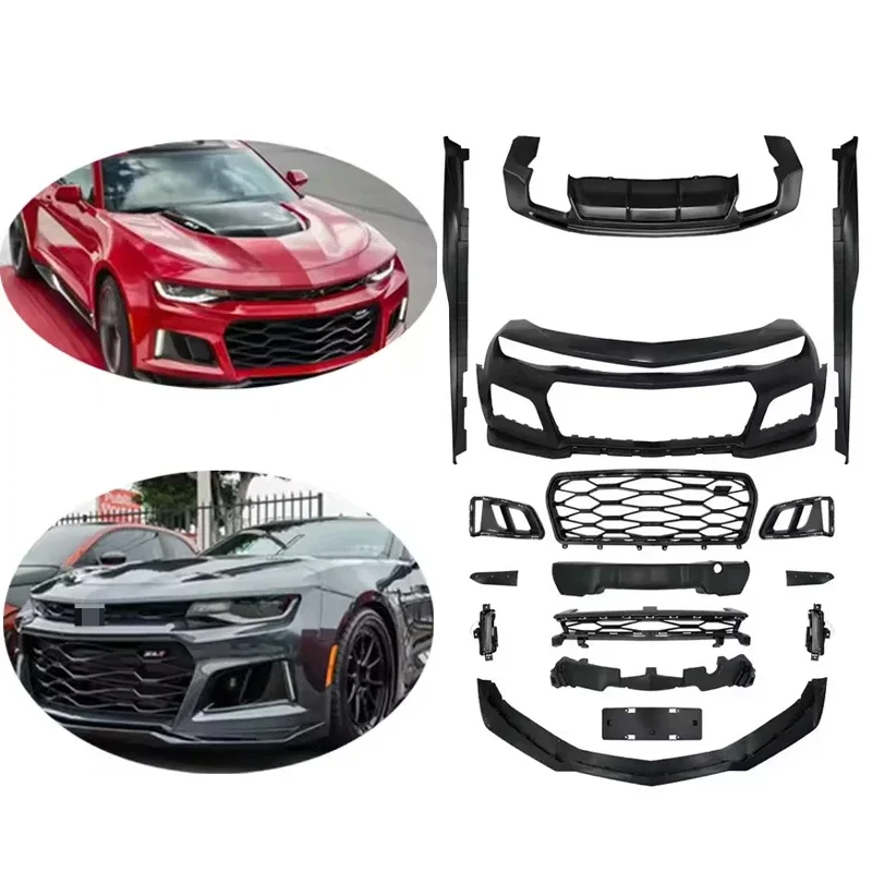 

for Chevrolet 16-2018 Camaro modification upgrade ZL1 full body kit PP plastic body kit front bumper side skirts rear diffuser