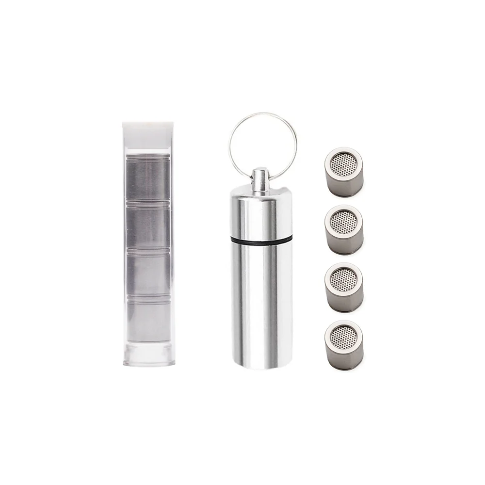 4 قطعة/الحزمة SS كبسولة الجرعات المعدنية لـ POTV Lobo مع صندوق تخزين الحاويات #2