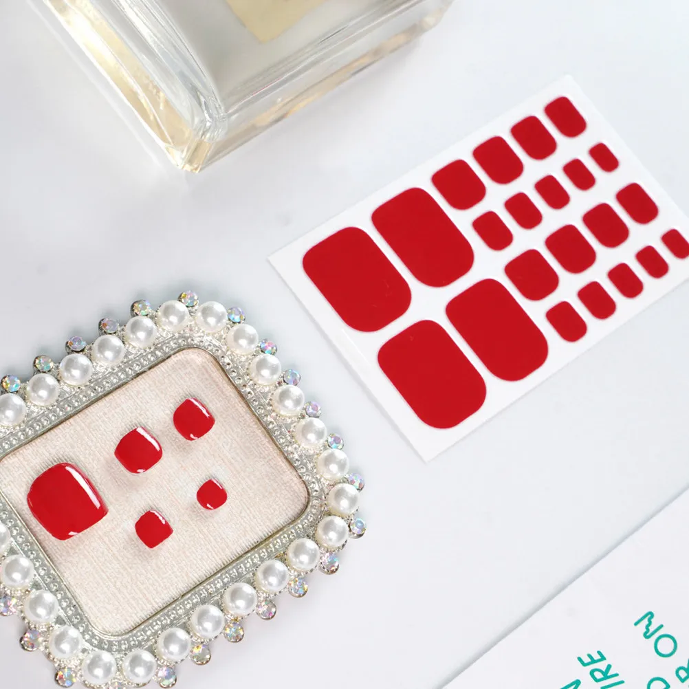 

12 Sheets Toe Nail Decals DIY Nail Sticker Ornament for Women Manicure Supplies Adhesive No-Glue Easy Application Unique