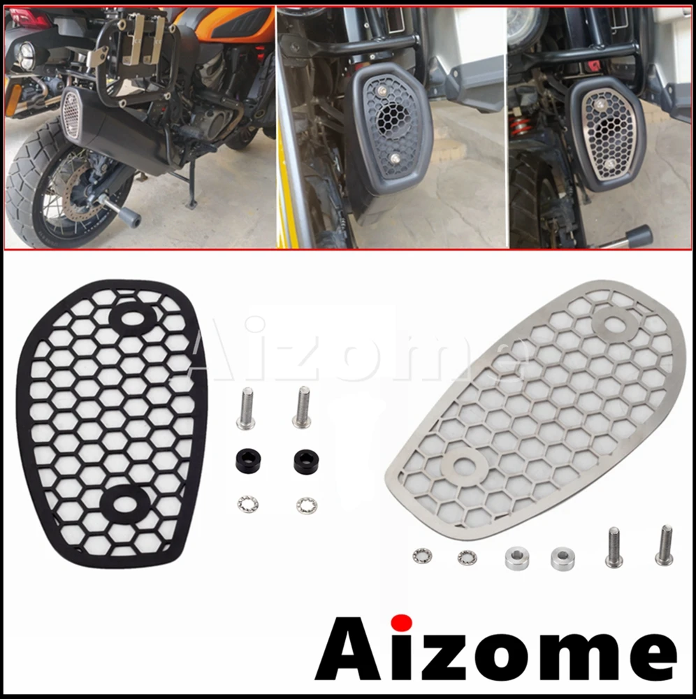 Motorcycle Exhaust Pipe End Cap Grill Mesh Cover Muffler Protector Guard For Harley Pan America 1250 Special RA1250 S 2021-2024