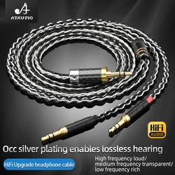 Hifi Mdr Z7 kabel słuchawek 1 do 2 jack 3.5 4.4mm zrównoważony OCC srebrny ulepszenie kabel słuchawek dla HIFIMAN HE1000se HE6se he400