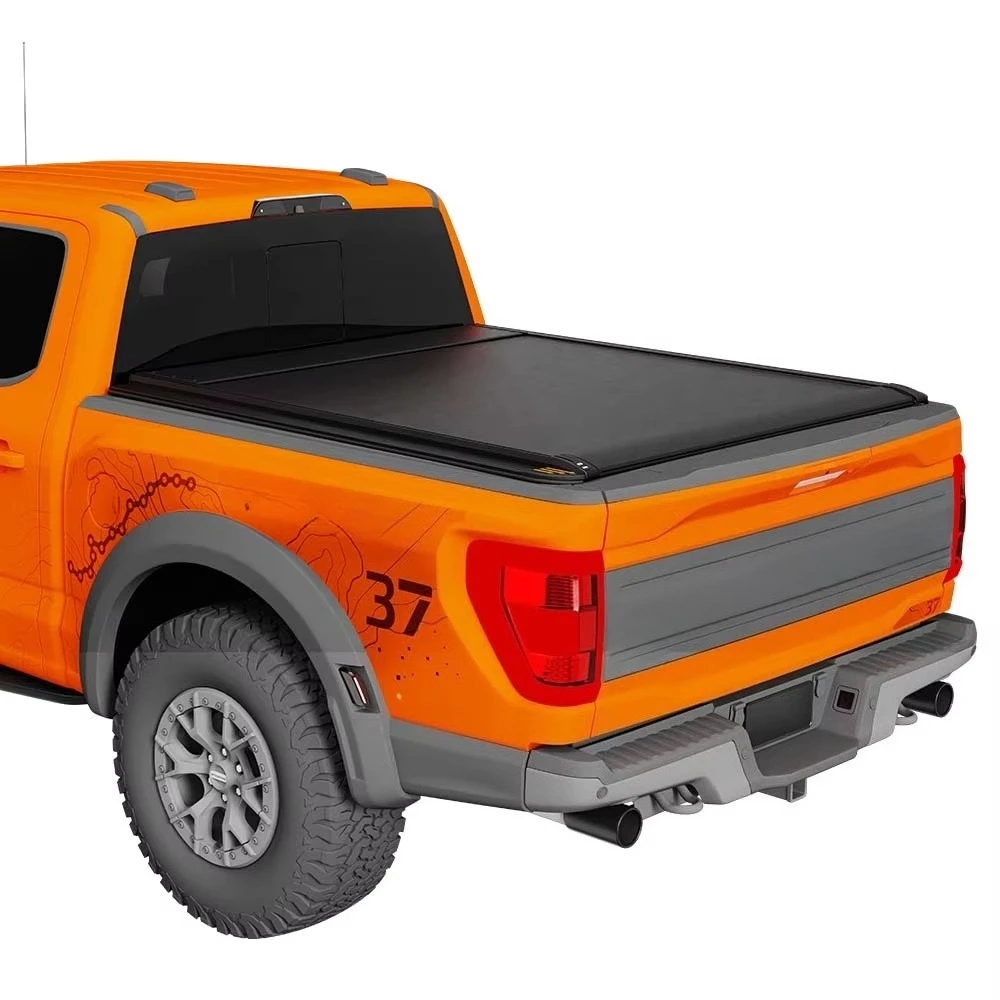 

Best Waterproof Aluminum Alloy Tonneau Cover for F-150 Raptor Electric Roll Locking Retractable Truck Bed Cover