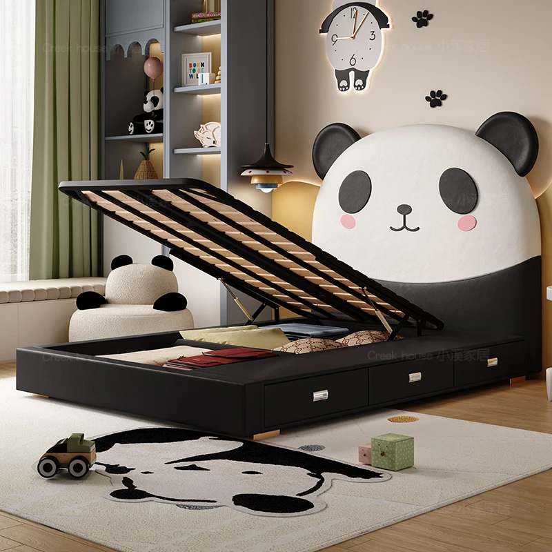 Nieuw Panda Animal Single Massief Houten Multifunctioneel Bed met drie trekkingen voor tienerjongens