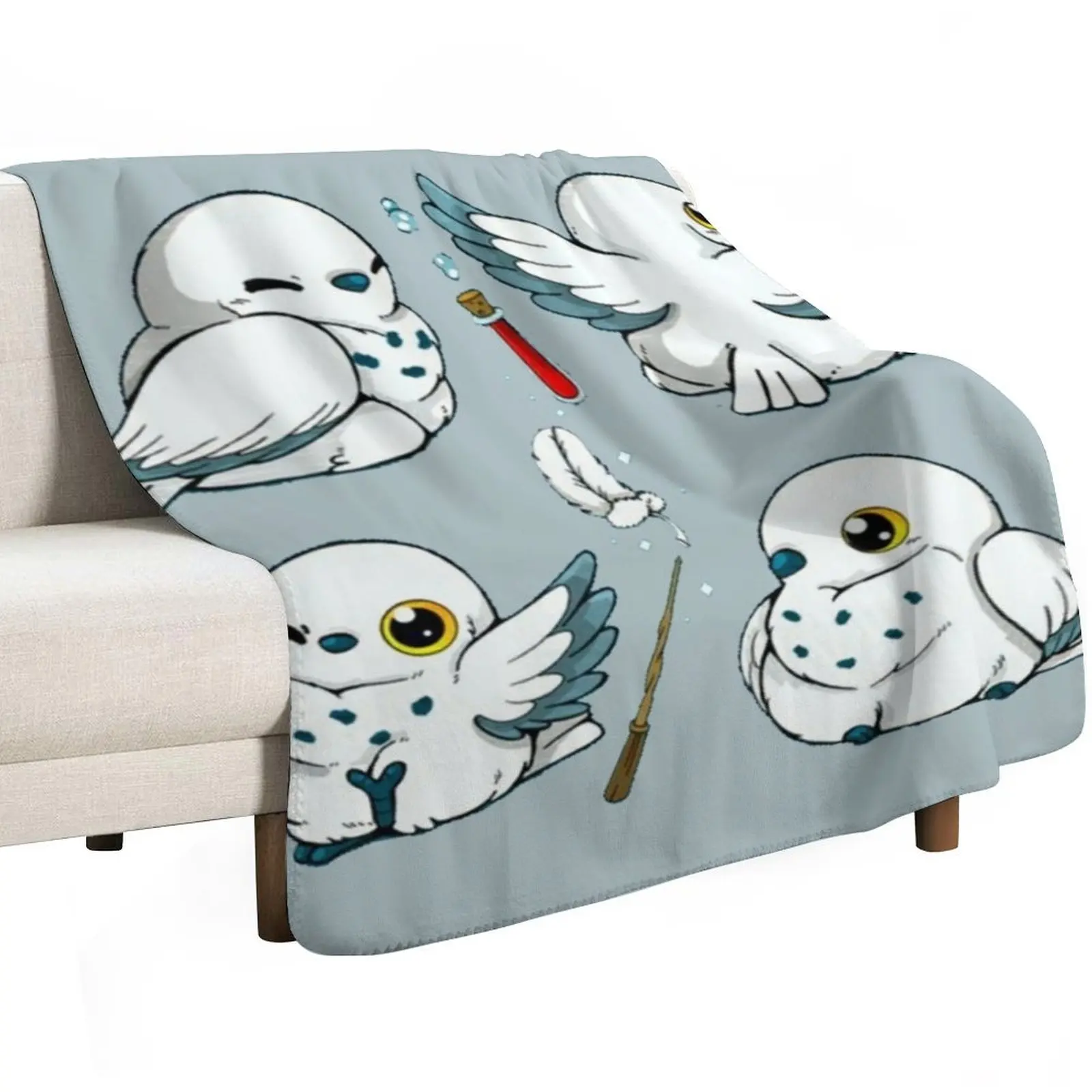 

cute n white owls Throw Blanket For Decorative Sofa Luxury Designer Flannels Blankets