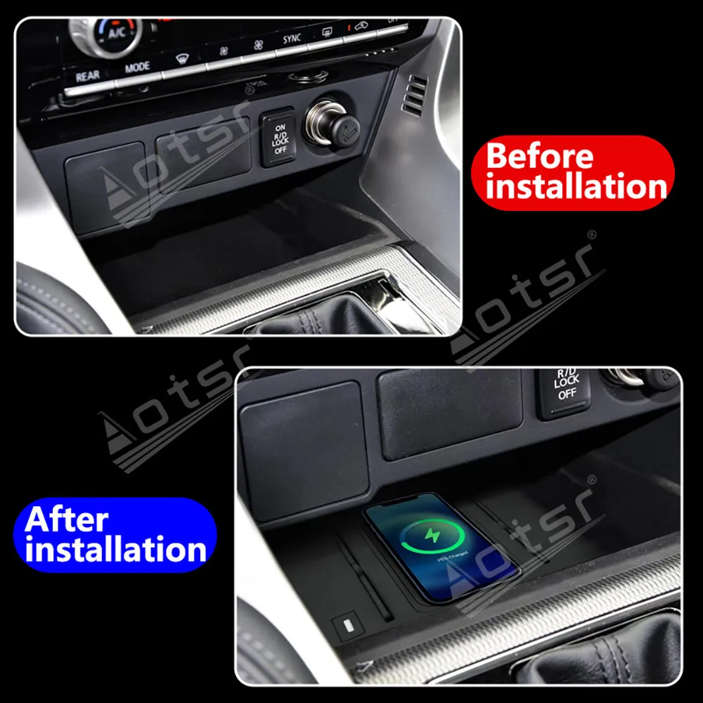 For Mitsubishi Pajero Sport Pajero/Jimchang 2020-2022 Center Console Accessories Charging Pad Car Smart Accessories Modle