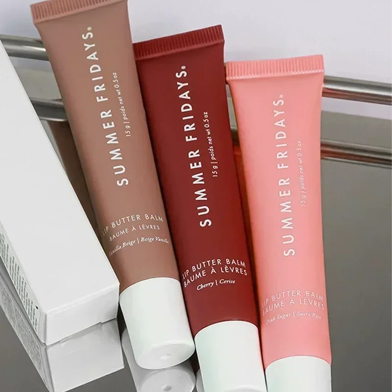 الصيف الجمعة الفانيليا البيج بلسم الشفاه ترطيب شفافة أحمر الشفاه مجموعة السلس أنبوب مرآة ملمع الشفاه سهلة تطبيق الشفاه Makeupv #2
