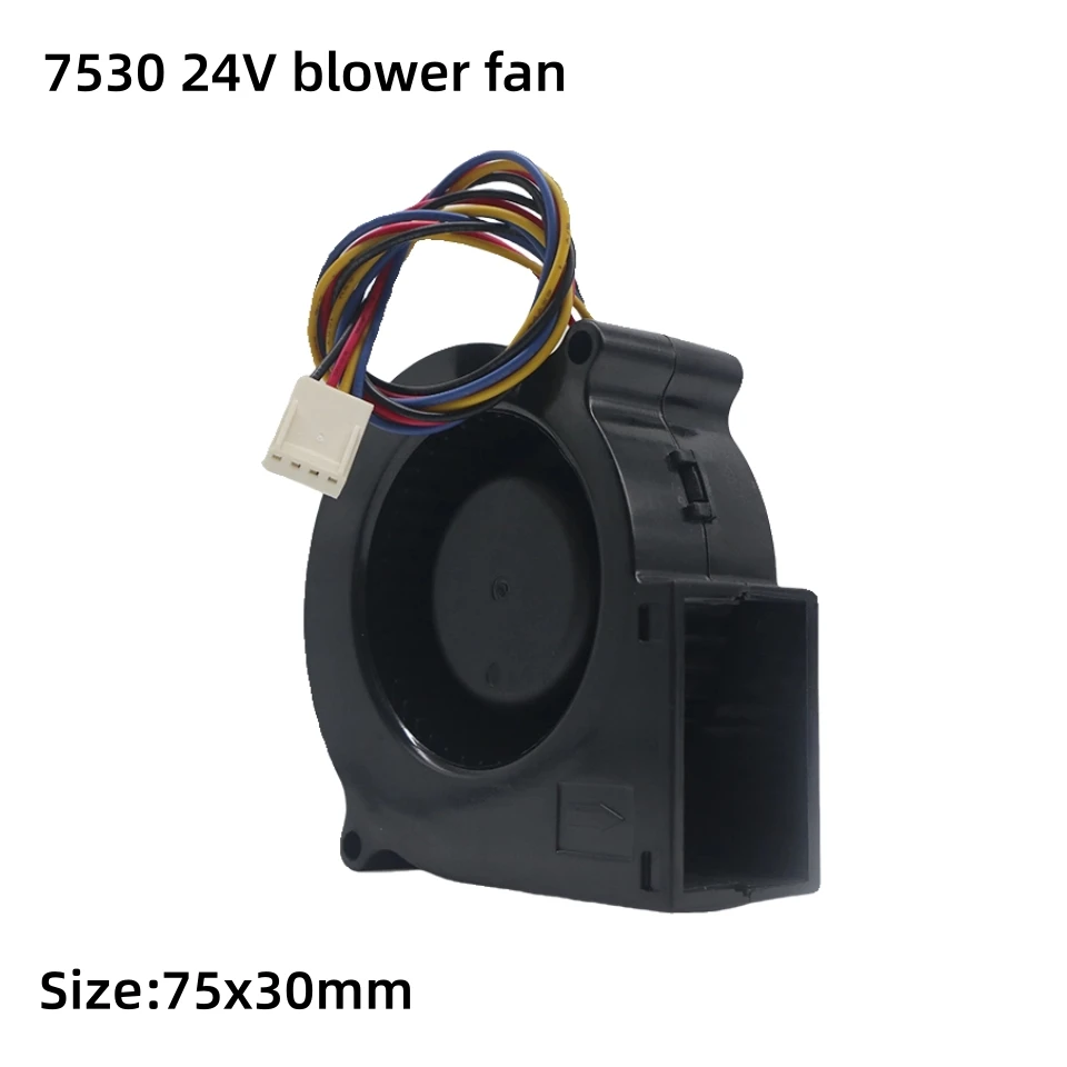 

Brand new DC 24V 7.5cm 7530 turbo cooling blower 4-wire PWM blower fan