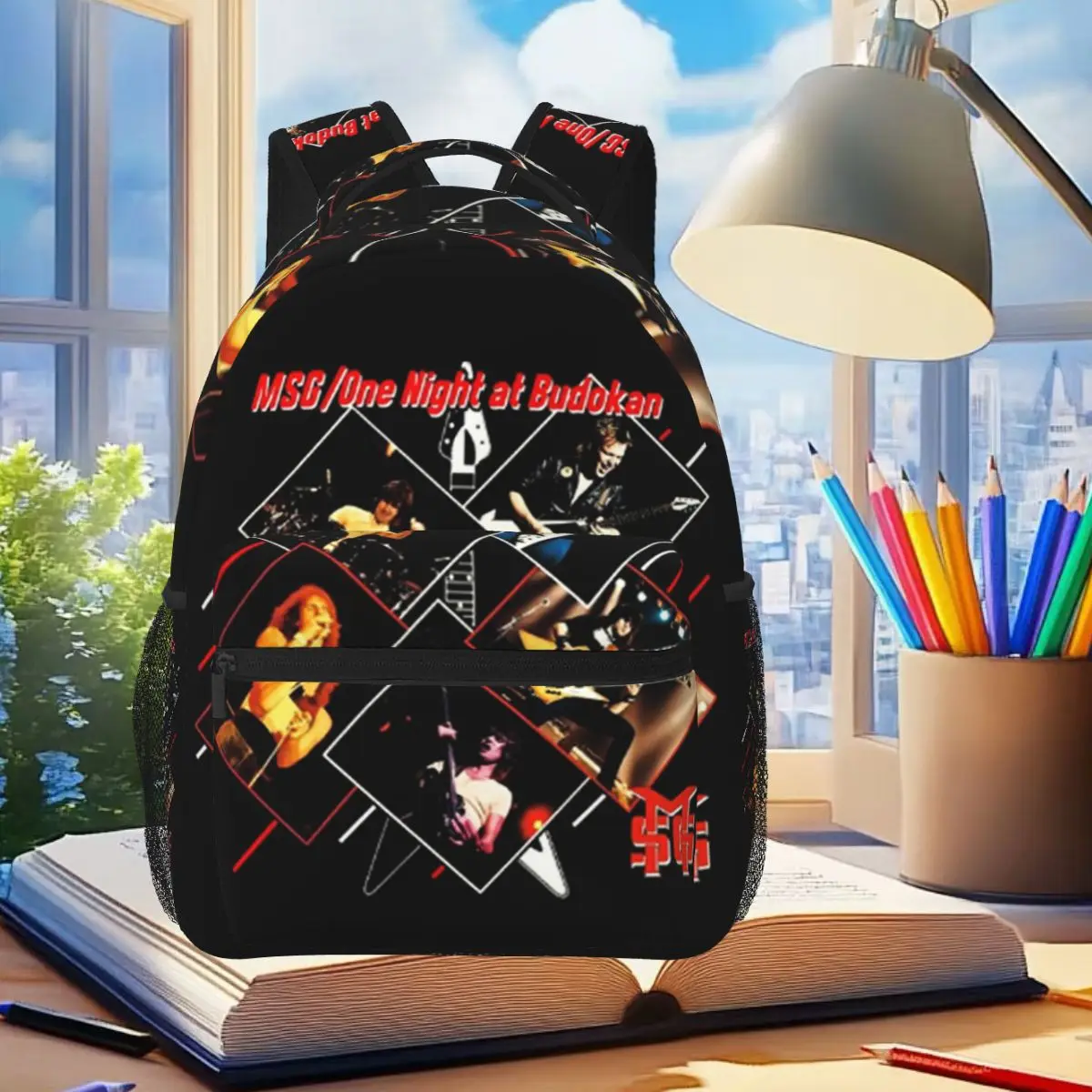 Michael Schenker Group Msg Rock Heavy Band Backpack Student Boys Girls BookBag Children School Bag Shoulder Bags for Men Women