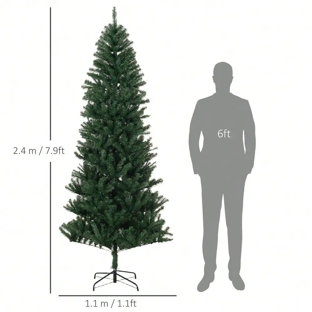 8' Artificial Christmas Tree with 1168 Realistic Branch Tips Green