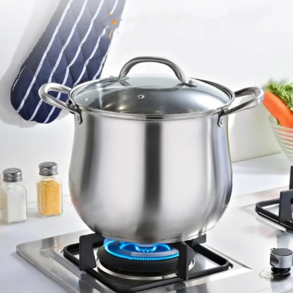 Stainless Steel Soup Pot with Double Handle Induction Gas Cooker Non-stick Highend Soup Pot pots for cooking