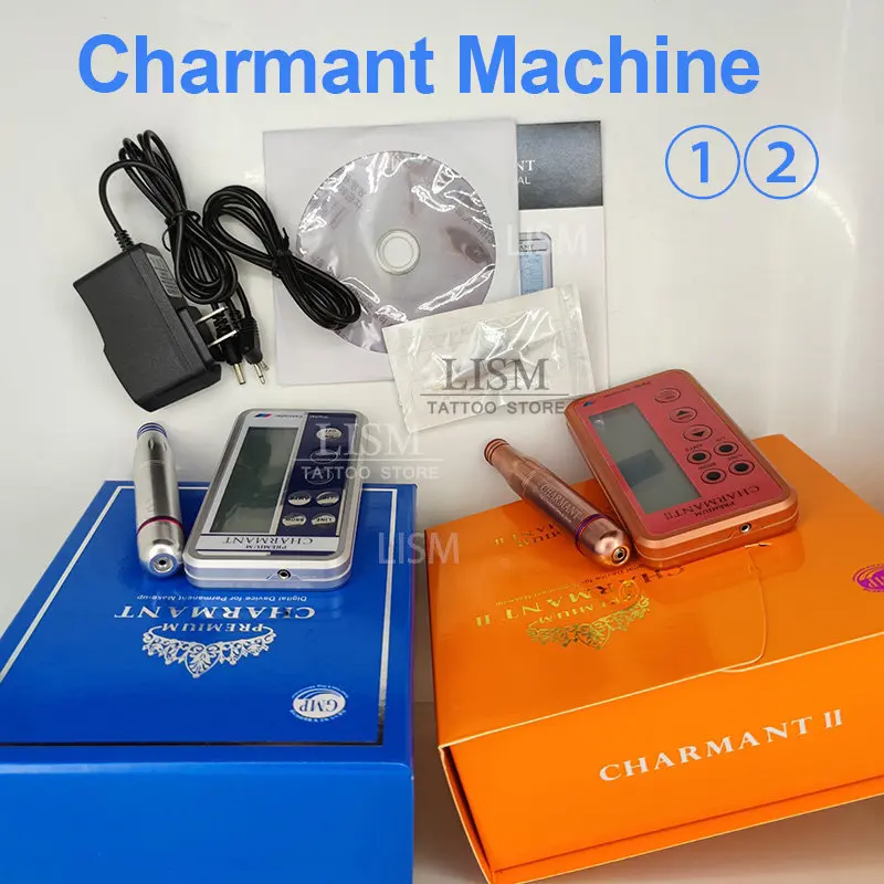 Microblading Digital Charmant Tattoo Machines Kits Rotary Swiss Microblading Pen Set for Permanent Makeup Eyebrow Lips