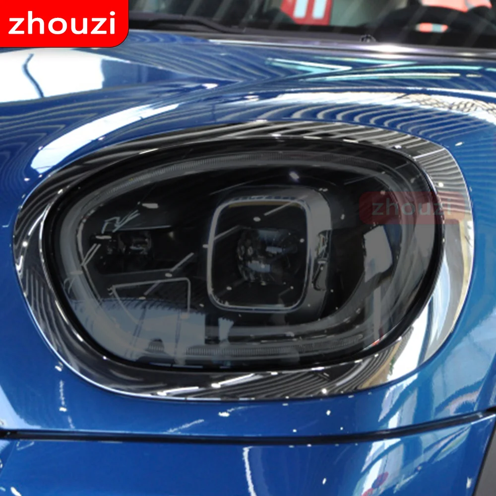 For MINI Cooper Countryman F60 JCW Car Headlight Protective Film Headlamp Restoration Transparent Black TPU Sticker Accessories