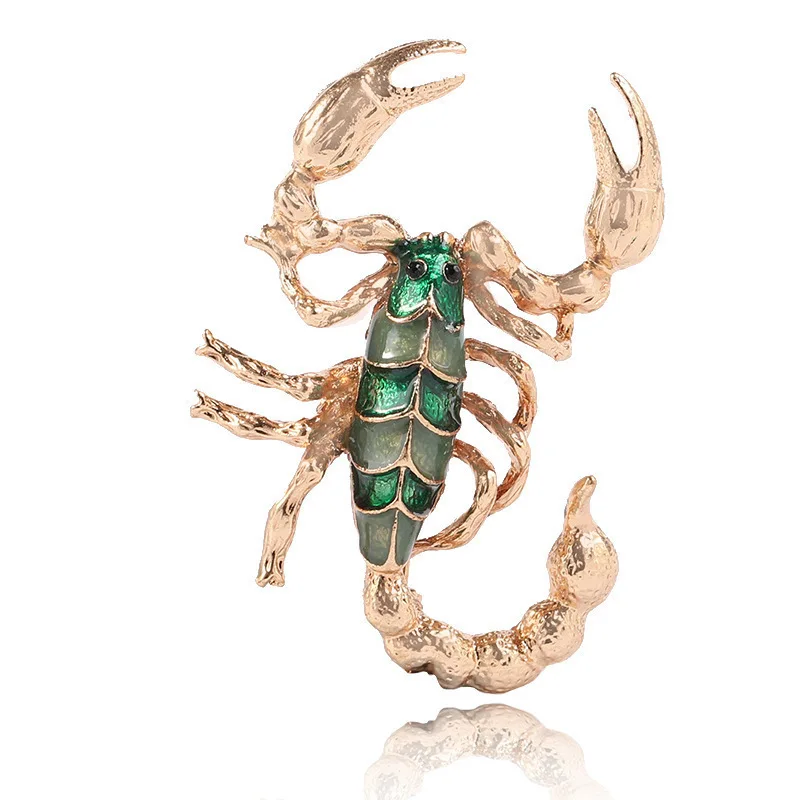 New Arrival Exquisite Women Men Scorpion Enamel Brooches Pins Fashion Classic Vintage Unisex Suit Office Badges Accessories