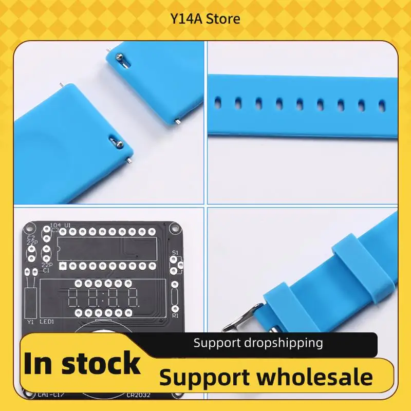 Y14A DIY Clock Kit LED Watch Kit With LED Display For Electronics Beginners, Elementary And Middle